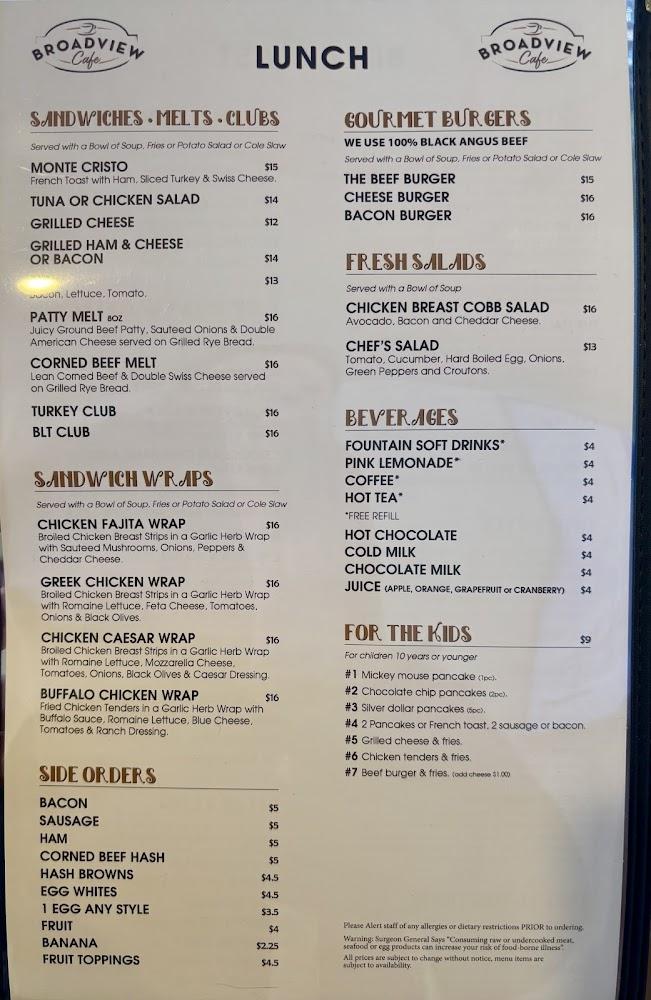 Broadview Family Restaurant Menu image 1